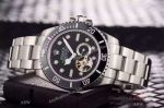 Replica Swiss Rolex Submariner Tourbillon Black Face Watch - 2016 New